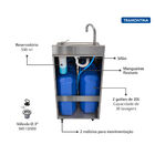 Lavatório Portátil Tramontina Em Aço Inox Com Acionamento Por