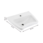 Lavatório Suspenso Retangular 20x60x42cm Branco Acesso Celite