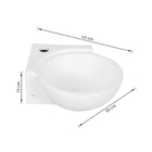 Lavatório Suspenso de Canto IL4LM 30x40cm Branco Sensea