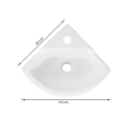 Lavatório Suspenso Trapézio 15x30x30cm Gelo Marajó Canto Deca