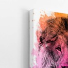 Leão Animais Arte Aquarela Colorido Quadro Canvas 60x40cm