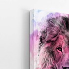 Leão Arte Animais Aquarela Colorido Quadro Canvas 120x80cm