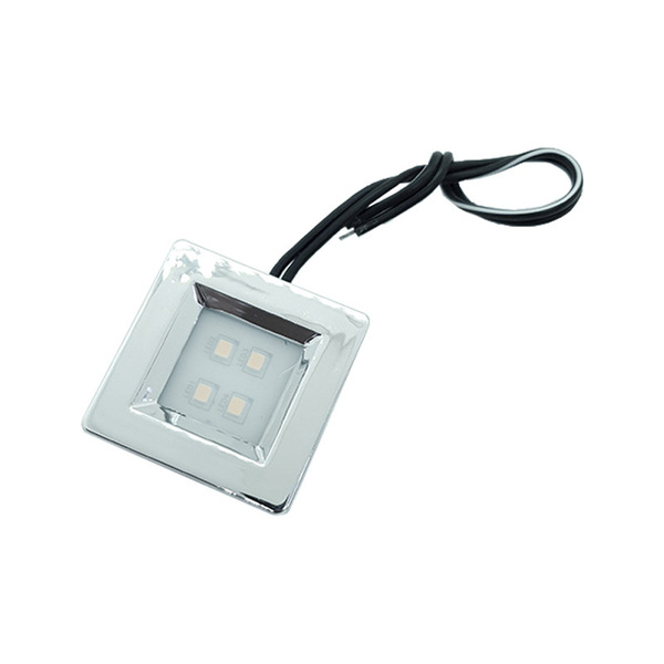 Led De Embutir Quadrado 40 X 40 Mm 4 Leds Luz Amarela (quente