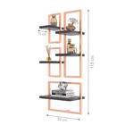 Lego Com 5 Prateleiras Industrial Preto Cobre