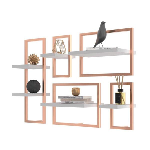 Lego Com 6 Prateleiras Bruxelas Branco Cobre