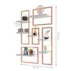 Lego Com 7 Prateleiras Florença Branco Cobre