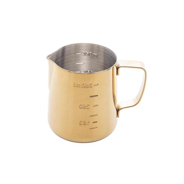 Leiteira Em Aço Inox Lyor 350ml Dourada