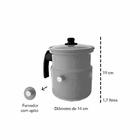 Leiteira Fervedor Bule Amarelo Apito Alumínio 1,7 Litros