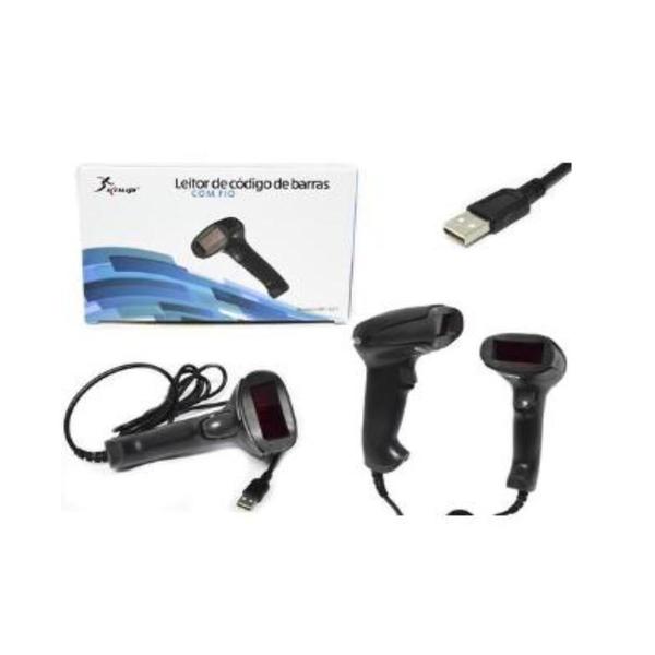 Leitor Scanner De Codigo De Barras Laser Com Cabo Usb De 1,5m