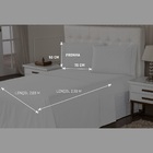 Lençol 3 Peças Casal 400 Fios Branco Toque Suave Ponto Palito