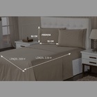 Lençol 3 Peças Casal 400 Fios Marfim Toque Suave Ponto Palito