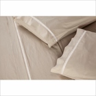 Lençol 3 Peças Casal 400 Fios Marfim Toque Suave Ponto Palito