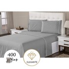 Lençol 3 Peças Casal 400 Fios Prata Toque Suave Ponto Palito