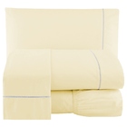 Lençol 3 Peças Queen 400 Fios Bege Toque Suave Ponto Palito C