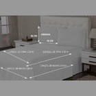 Lençol 4 Peças Casal 400 Fios Branco Toque Suave Ponto Palito