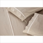 Lençol 4 Peças Casal 400 Fios Marfim Toque Suave Ponto Palito