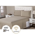 Lençol 4 Peças King 400 Fios Marfim Toque Suave Ponto Palito