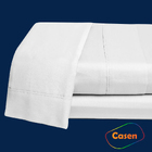 Lençol Airbnb 4 Pçs 400 Fios Casen Ponto Palito Casal Branco