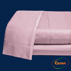 Lençol Airbnb 4 Pçs 400 Fios Casen Ponto Palito Casal Rosê