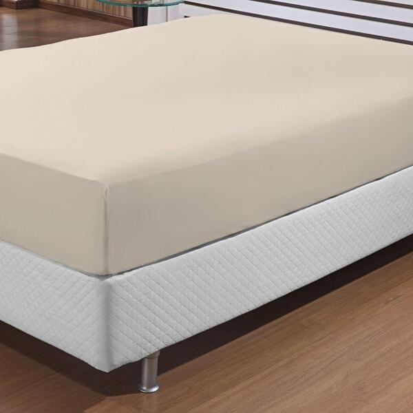 Lençol Avulso 100% Algodão 200 Fios Solteiro Affetto Bege Têx