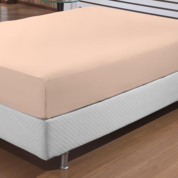 Lençol Avulso 100% Algodão 200 Fios Solteiro Affetto Salmão T