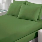 Lençol Avulso  Buettner  Solteiro Malha Liso Image Verde Musgo
