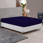 Lençol Avulso Casal Com Elástico 150 Fios Casen Azul Marinho