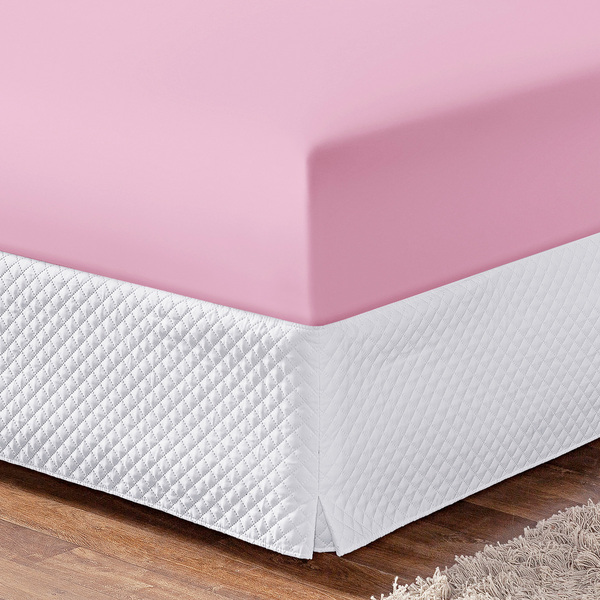 Lençol Avulso Casal Com Elástico Proteção Colchão Rosa
