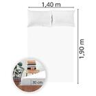 Lençol Avulso Casal Liso Com Elástico 180 Fios - Fiori Branco