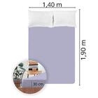 Lençol Avulso Casal Liso Com Elástico 180 Fios - Fiori Violeta