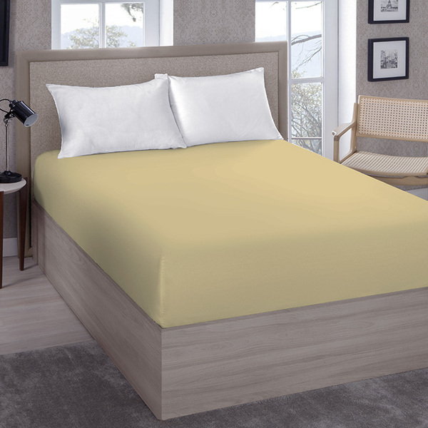 Lençol Avulso - Casal - Premium Plus - C/ Elástico - Amarelo
