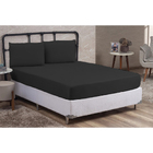 Lençol Avulso Com Elástico Casal Queen Preto Casen