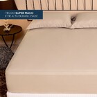 Lençol Avulso King Slim Com Elástico Percal 200 Fios - Bege