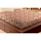 Lençol Avulso Microfibra Com Elástico Queen Floral Camesa