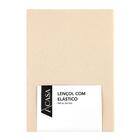 Lençol Avulso Queen Algodão 200 Fios Com Elástico Bege - A\ca