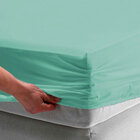 Lençol Avulso Queen Verde De Malha Com Elástico 1,98m X 1,58m