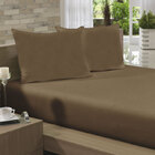 Lençol Avulso Solteiro 135m X 240m Marrom Soft
