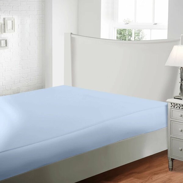 Lençol Avulso Solteiro 300 Fios Toque De Seda - Jolitex   Azul