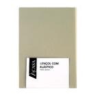 Lençol Avulso Solteiro Algodão 200 Fios Com Elástico Caqui -