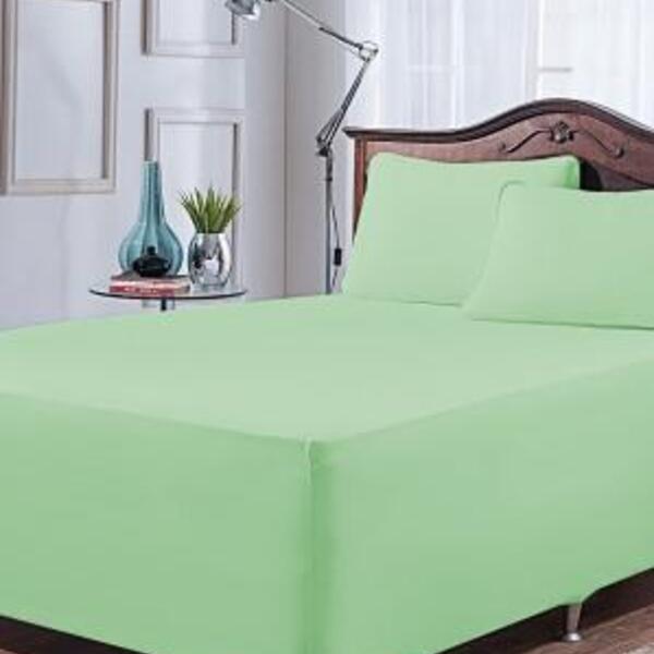 Lençol Cama Box Casal 3 Peças Verde