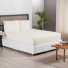 Lencol Casal 3 Pecas Micropercal 300 Fios Elastico Palha