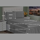 Lençol Casal 4 Peças Prata 400 Fios Toque Macio Ponto Palito