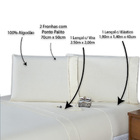 Lençol Casal 500 Fios 3 Peças 40cm Altura - Palha