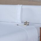 Lençol Casal 500 Fios 4 Peças 40cm Altura - Branco