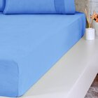 Lençol Casal Bella Cama Malha 100% Algodão 138x188x30cm Azul