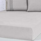 Lençol Casal Bella Cama Malha 100% Algodão 138x188x30cm Cinza