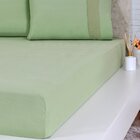 Lençol Casal Bella Cama Malha 100% Algodão 138x188x30cm Verde