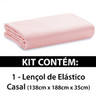 Lençol Casal Com Elástico 100 Algodão Percal 130 Fios - Dohler