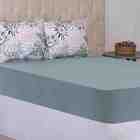 Lençol Casal Malha Verde Menta Bella Enxovais