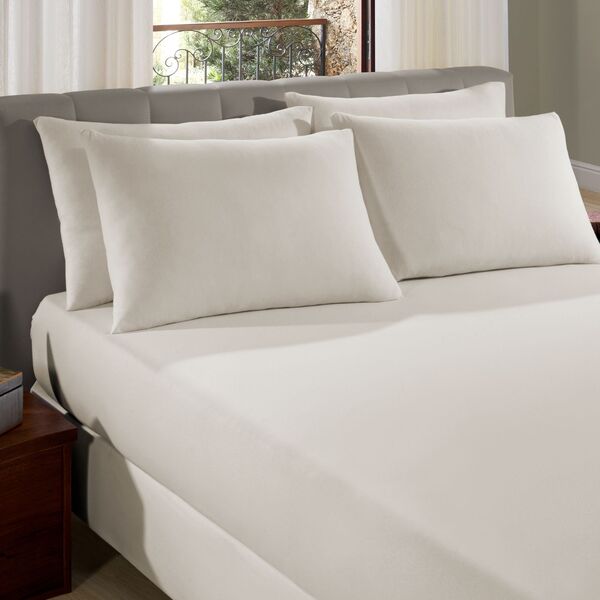 Lençol Casal Premium Fio Penteado Liso Vivaldi Off White Un